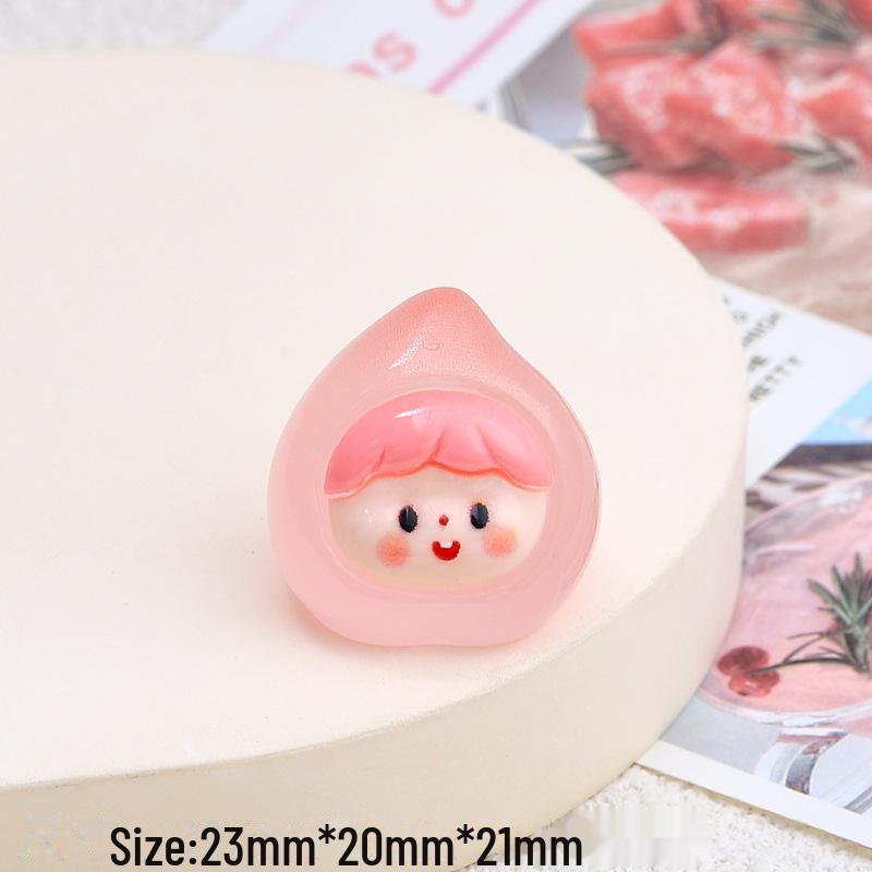 Светящиеся 3D Фрукты Девушка DIY Брелок Смола Ювелирные Изделия Аксессуары