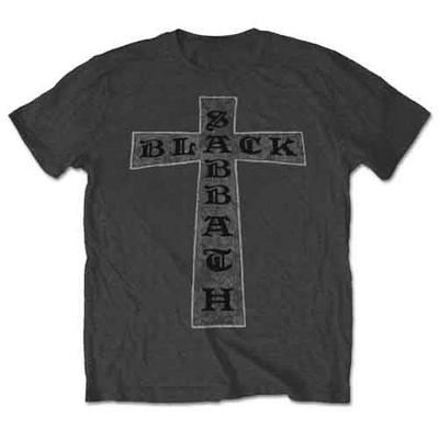 Черная футболка Black Sabbath Cross Серая Новая 2025 Новая Персонализированная Европейская и Американская Y2k Винтажная Трендовая Крутая