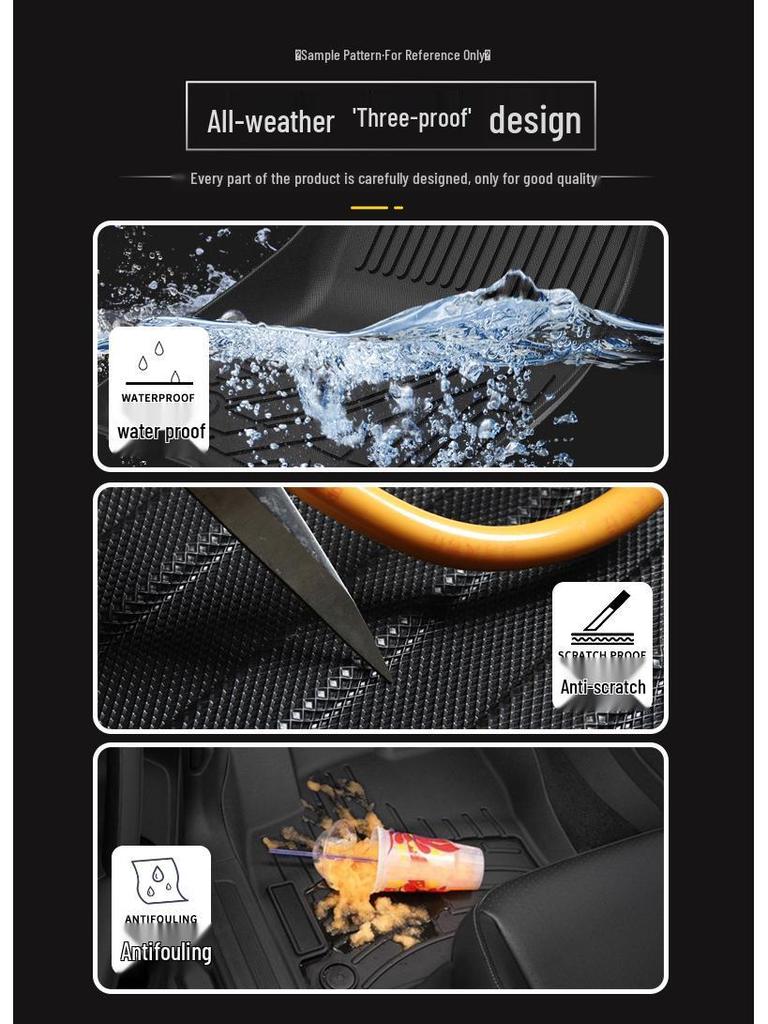 Водонепроницаемые коврики TPE без запаха для багажника и пола для BYD Qin L EV (2015)