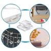 60Pcs Adhesive Cord Organizer Hooks Sticky Wire Holders Mini Size Multipurpose Transparent Cable Management Clips