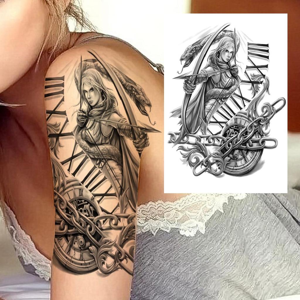 Временная татуировка с большим тигром для женщин, мужчин, детей, девочек, акварель, леопард, лев, татуировка, наклейка, поддельные одноразовые татуировки Wasit, поставки