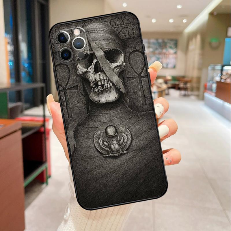 Древний Египет Чехол для телефона с фараоном для iPhone 16 15 14 11 12 13 17 Pro Max mini 15 Plus 16e 17 Air Защитная крышка