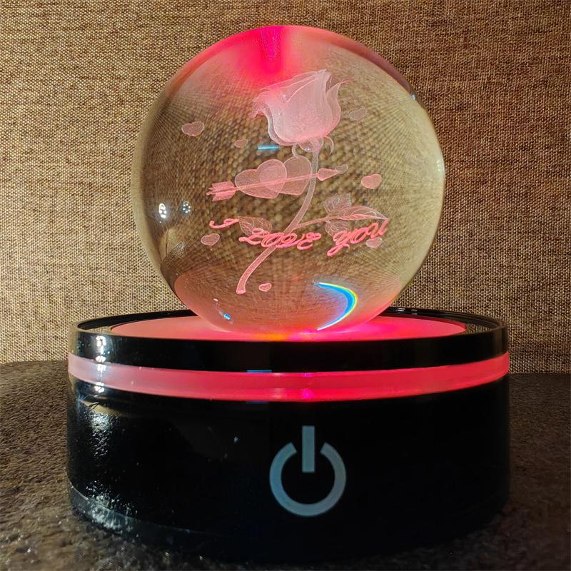 Солнечная система 3d хрустальный шар Хрустальный глобус Лазерная резка Хрустальный шар с шаровой подставкой Декоративные сферы планет Галактика Подарок на день рождения Украшения