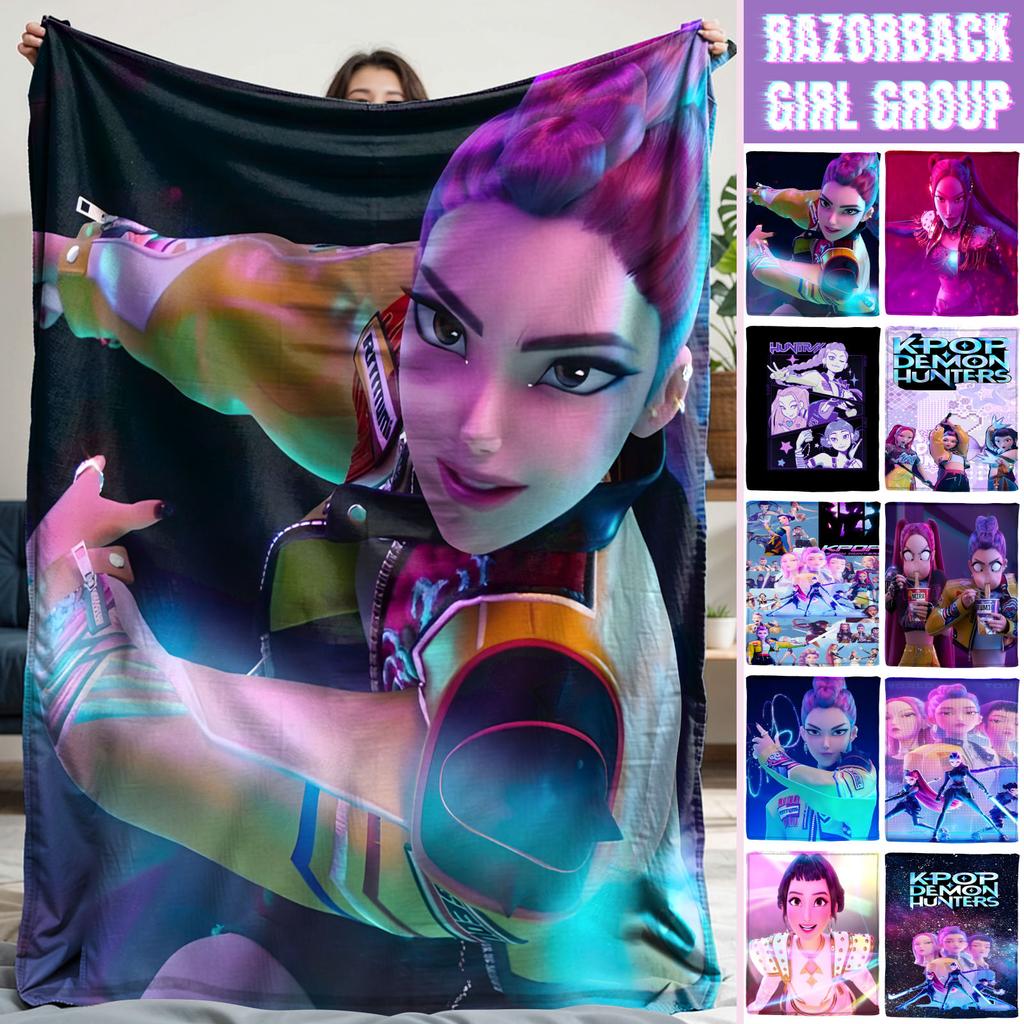 Flannel Digital Printed Blanket Conditioning Blanket Sofa Blanket Girl Gift