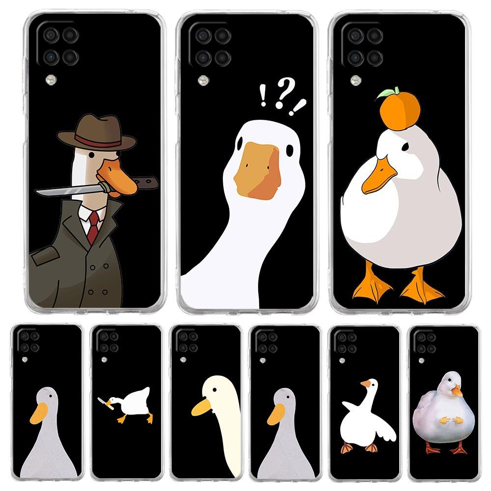 Мультяшный Утенок Сомнения Чехол для Телефона Для Samsung Galaxy A51 A71 A21S A12 A11 A31 A41 A01 A03S A22 A13 A33 A73 A53 A52 A32 5G A23 Обложка