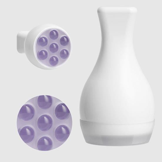 Нефритовый ролик Массажер для лица Ледяной ролик Инструмент для лица гуаша Вращающийся на 360 градусов Ручной массажер с шариком из искусственного кристалла для лифтинга, подтяжки, подтягивания кожи шеи