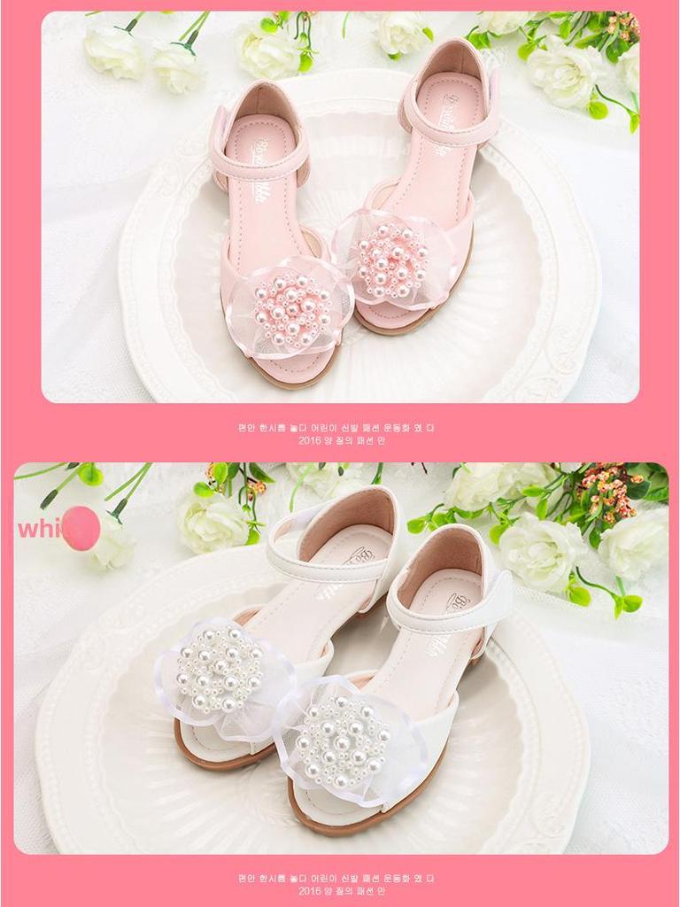 2024 Новые мягкие кожаные сандалии принцессы для девочек - Летняя танцевальная обувь для малышей и маленьких девочек