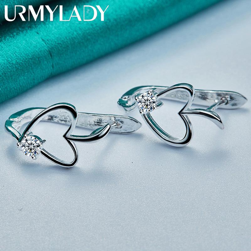 Серьги с цирконом из стерлингового серебра 925 пробы для женщин, модные очаровательные ювелирные изделия