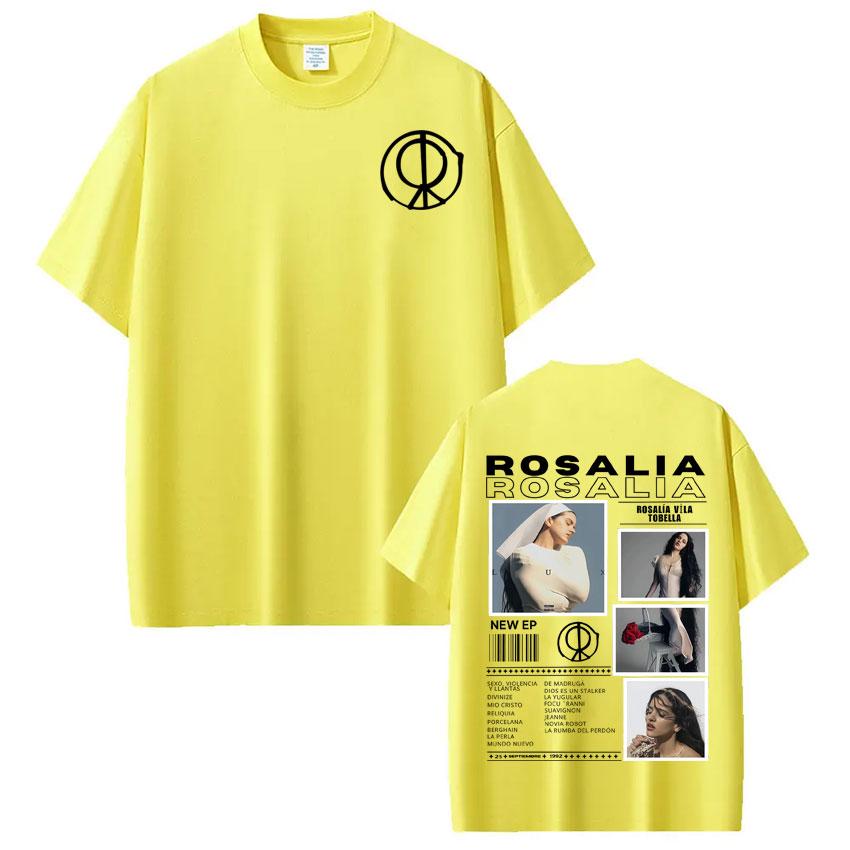 Singer Rosalía LUX Album Tour 2025 Print Tshirt Men Women Fashion Cotton Tshirts Oversized Hiphop Casual Comfort T Shirts Top