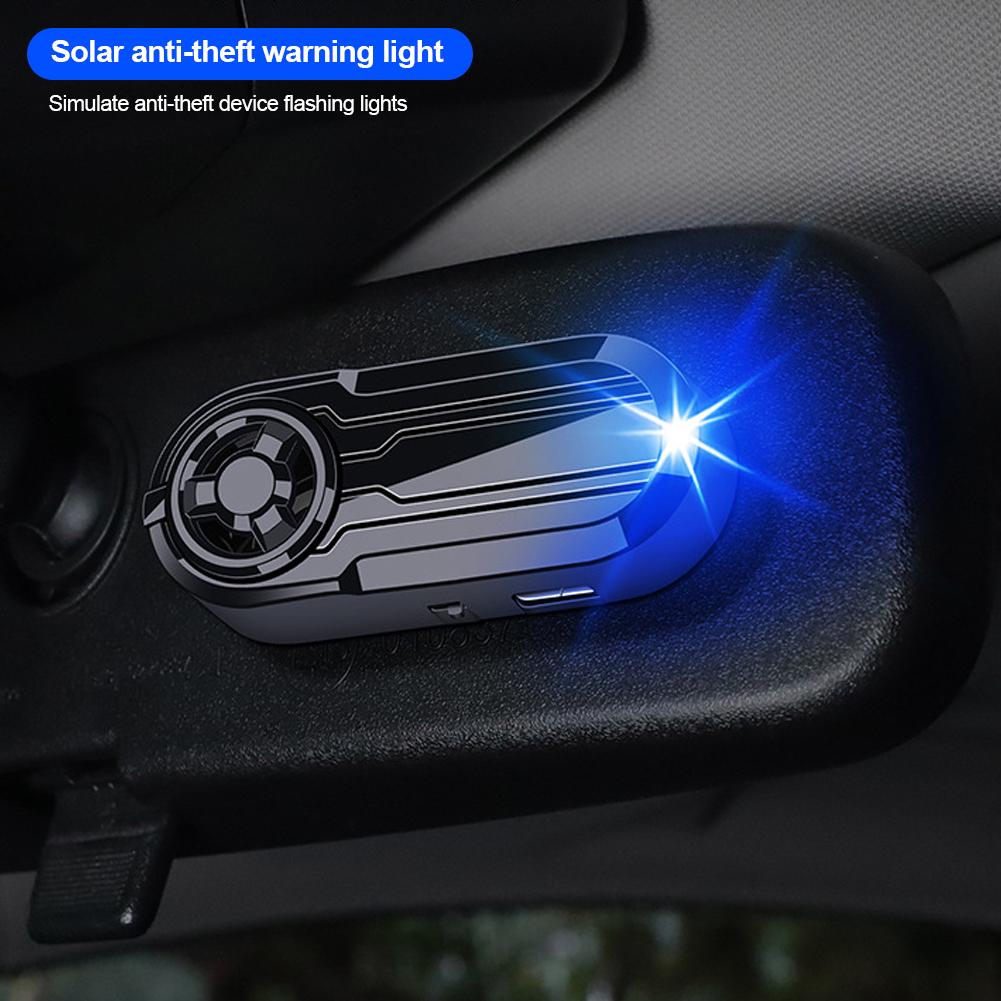 Светодиодный автомобильный беспроводной противоугонный сигнальный фонарь на солнечных батареях с сигнализацией освежителя воздуха, поддельный противоугонный декоративный фонарь