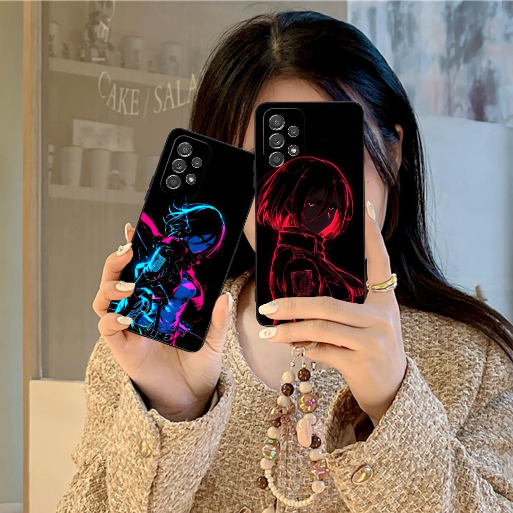 Чехол для мобильного телефона AOT Микаса для Samsung Galaxy A73 72 71 70 56 55 54 53 52 36 35 34 23 16 15 5G Цветной Защитный Роскошный Красивый