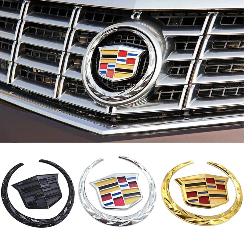 ABS Car Front Grille Center Emblem Cover For Cardillac SRX ATS XTS New Auto Front Head Rear Trunk Badge Sticker Decoration