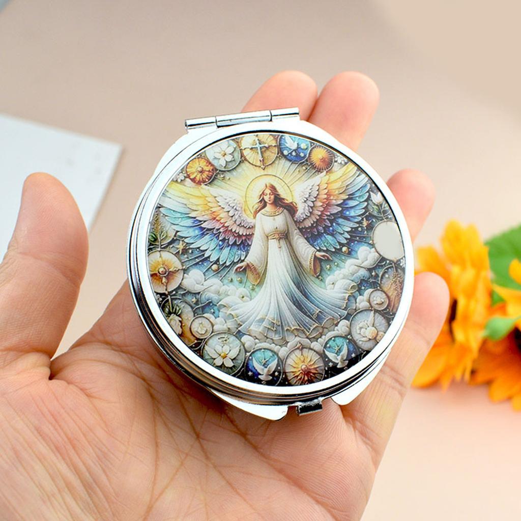 Portable Metal Jewelry Organiser With Mirror And Secure Closure For Travel Medicine Storage Container with Compartment