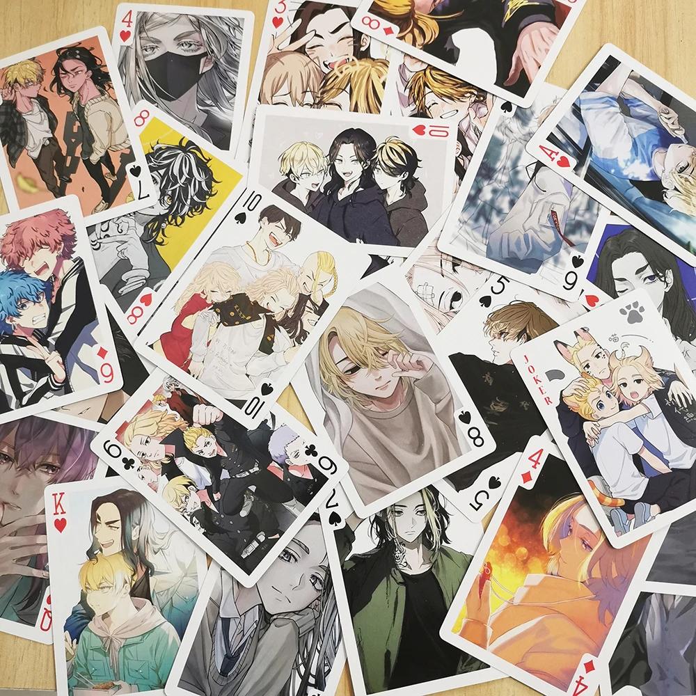 Anime Poker Cards Tokyo Revengers Cosplay Board Game Cards Matsuno Chifuyu Mikey Hardcover Collection Box