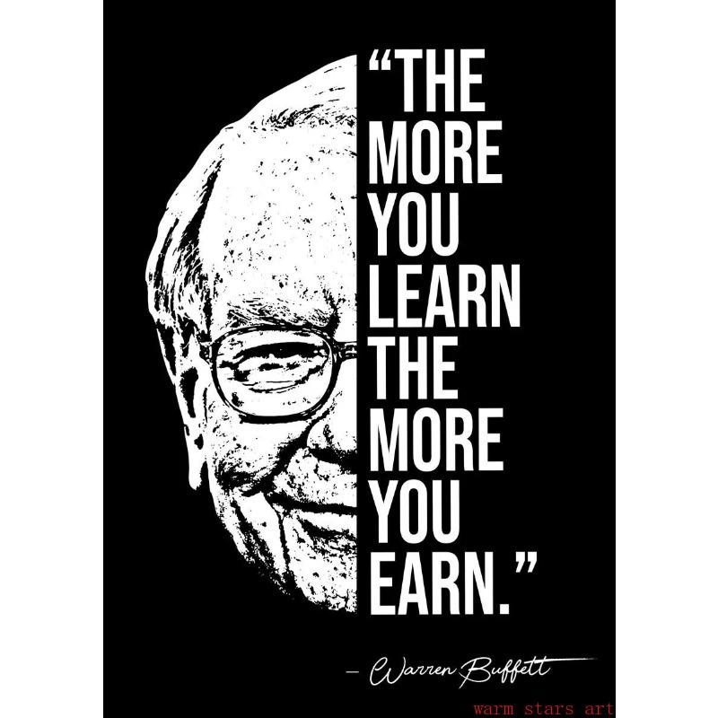 Уоррен Баффетт Мотивационные Цитаты Постеры Принты Известный Фильм Холст Живопись Настенное Искусство Картины Искусство для Гостиной Домашний Декор