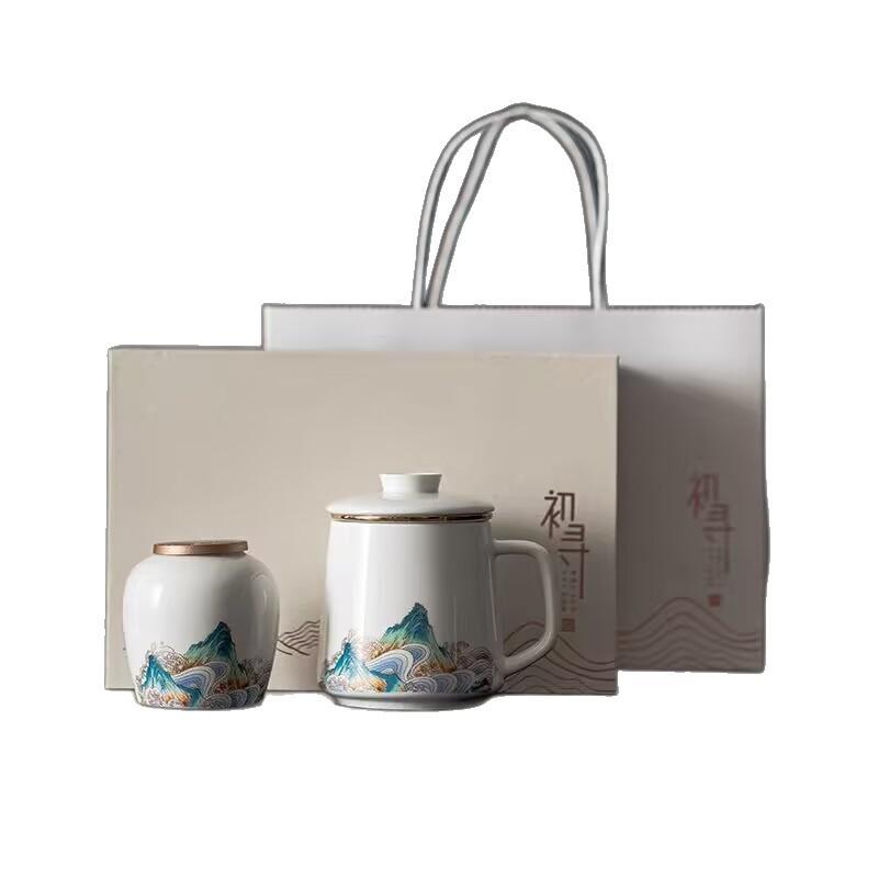 Suet Jade Tea Cup Tea Separation With Lid Filter Dehua White Porcelain Personal Ceramic Water Cup For Men And Women