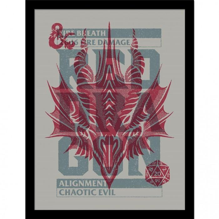 Dungeons & Dragons Постер "Хаотично Злой" в раме