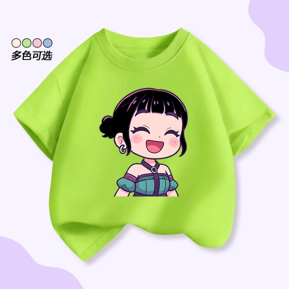 KPOP Охотник на ведьм Зои Зои Детская футболка с коротким рукавом Лето 2026 Новая Охотник на демонов Круглый вырез Одежда для родителей и детей
