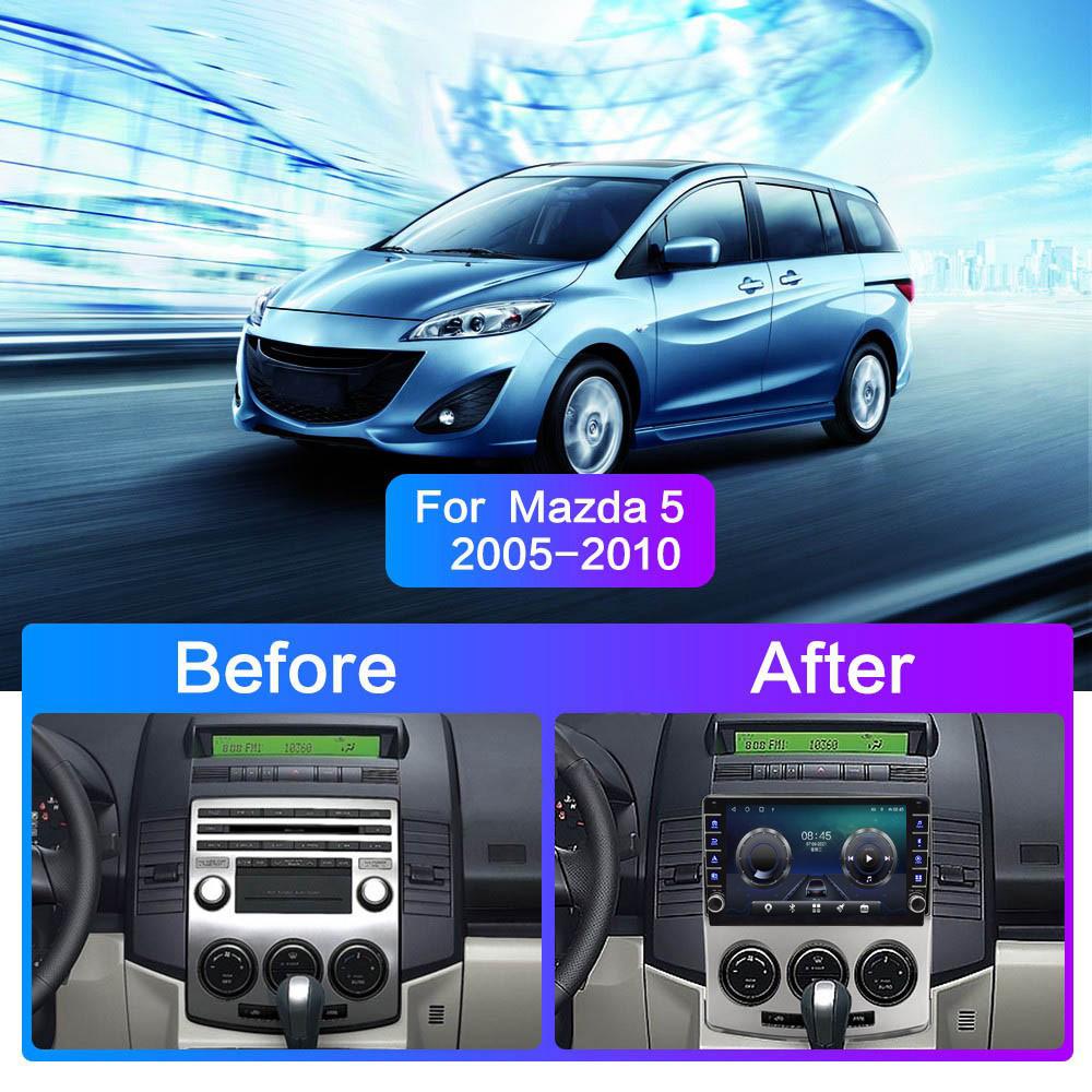 2 Din Android Car Radio Multimedia Video Player for Mazda 5 2005-2010 With Button Knob WiFi BT 1+16GB