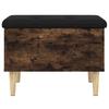 Storage Bench in Smoked Oak 62 x 42 x 46 cm Wood Based Material