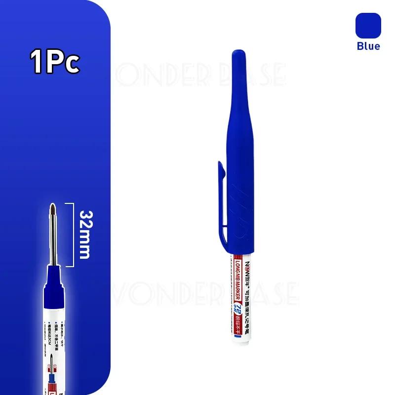 1-8Pcs 4 Colors 32mm Deep Hole Marker Pens Bathroom Waterproof Woodworking Tile Metal Multi-purpose Long Head Oil Markers Pen