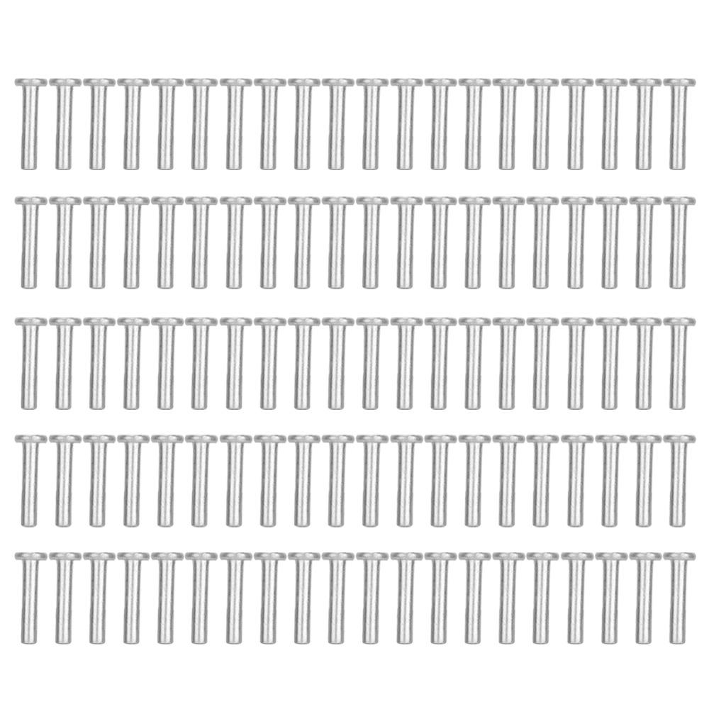 100pcs Durable Solid Rivets Boat Repair Aluminum Rivets Reliable Flat Head Rivets For Gas Systems