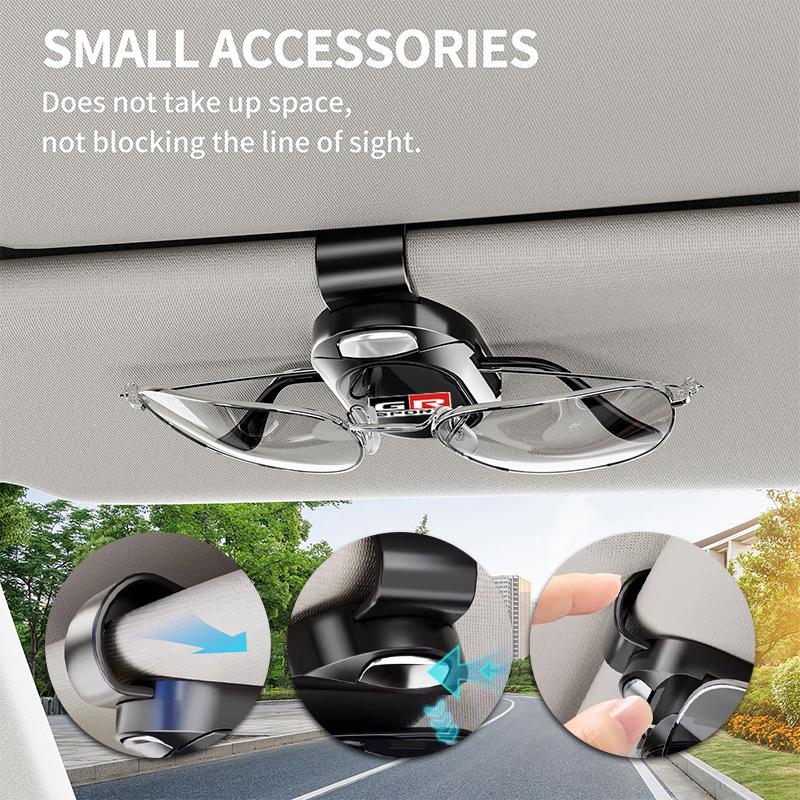 VCA2 Car-Mounted Eyeglass Holder Multi-Functional Sunshade Board Storage For Toyota Gazoo Racing TRD Corolla Yaris Chr Auris Rav4