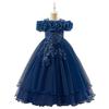 Girls Party Dress Sequin Flower One Shoulder Princess Gown Kids Formal Occasion Wear Weddings Pageants Stage