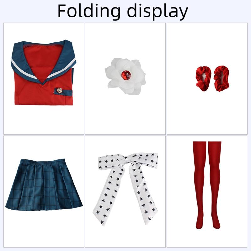 Аниме Danganronpa Harukawa Maki, парик для косплея с топами, короткая юбка, школьная одежда для девочек, рождественские карнавальные костюмы для вечеринок