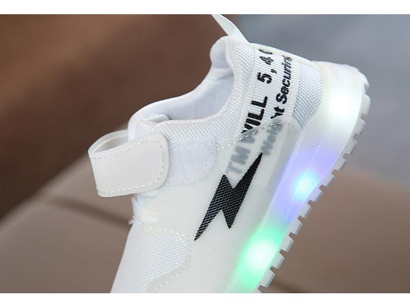 Светящиеся светодиодные сетчатые кроссовки для детей, 1-7 лет, для мальчиков и девочек, весна/осень.