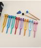 Aluminum Tuning Fork Set: Colored Eight-piece Sound Therapy with Wooden Gift Box