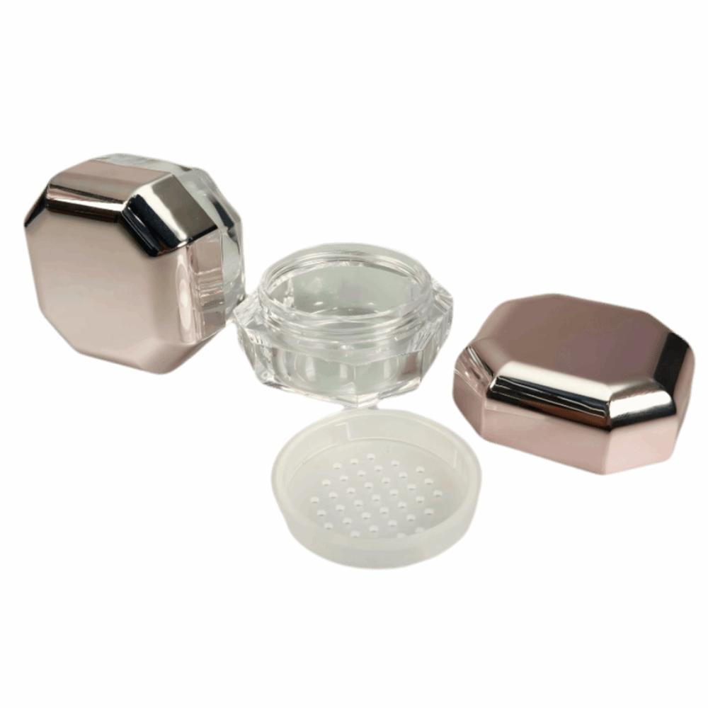 8g Capacity Cosmetic Sub Box Plastic Setting Powder Jar Loose Powder Case Travel Makeup Use