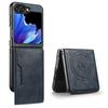 Кожаный чехол 2 в 1 для Samsung Galaxy Z Flip 7 6 5 4 3 Flip5 Flip6 Съемный кошелек Слот для карт Беспроводная зарядка Чехол для телефона