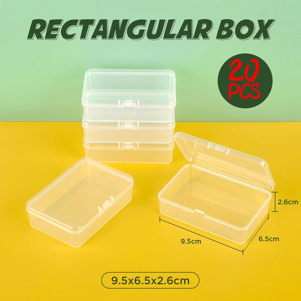 4-28Pcs Plastic Storage Box Transparent Jewelry Storage Box Container Portable Earring Ring Earplugs Packaging Storage Case