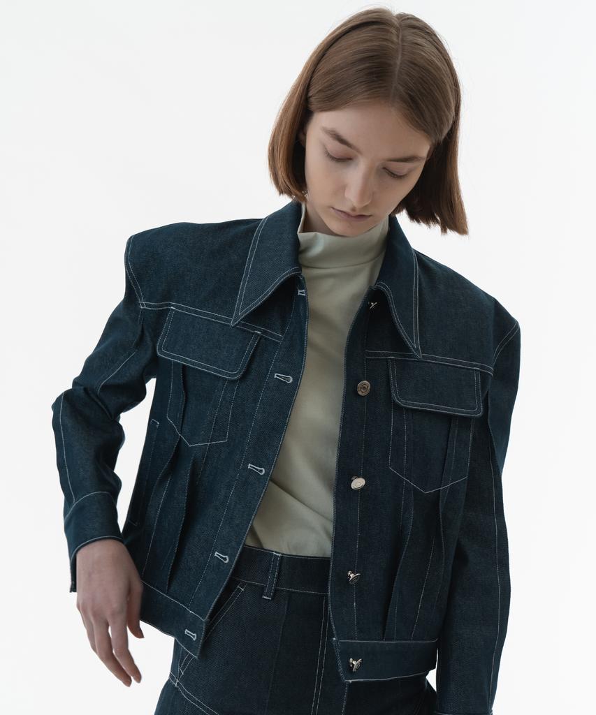 Biscuitshop Reverse Tuck Detail Denim Jacket