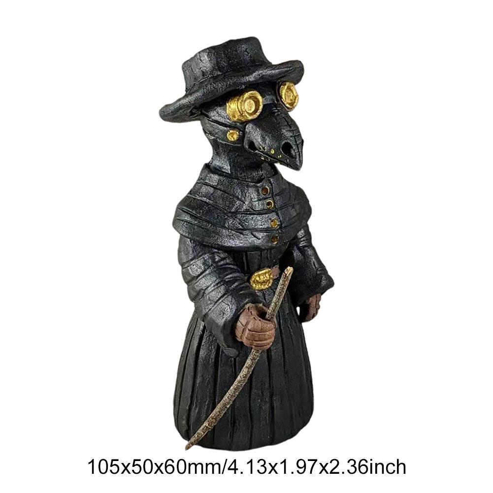 Чумной Доктор Курильница Хеллоуин Украшение Mr. Мини-статуэтка вороны эффективное средство от стресса и беспокойства, украшение для дома