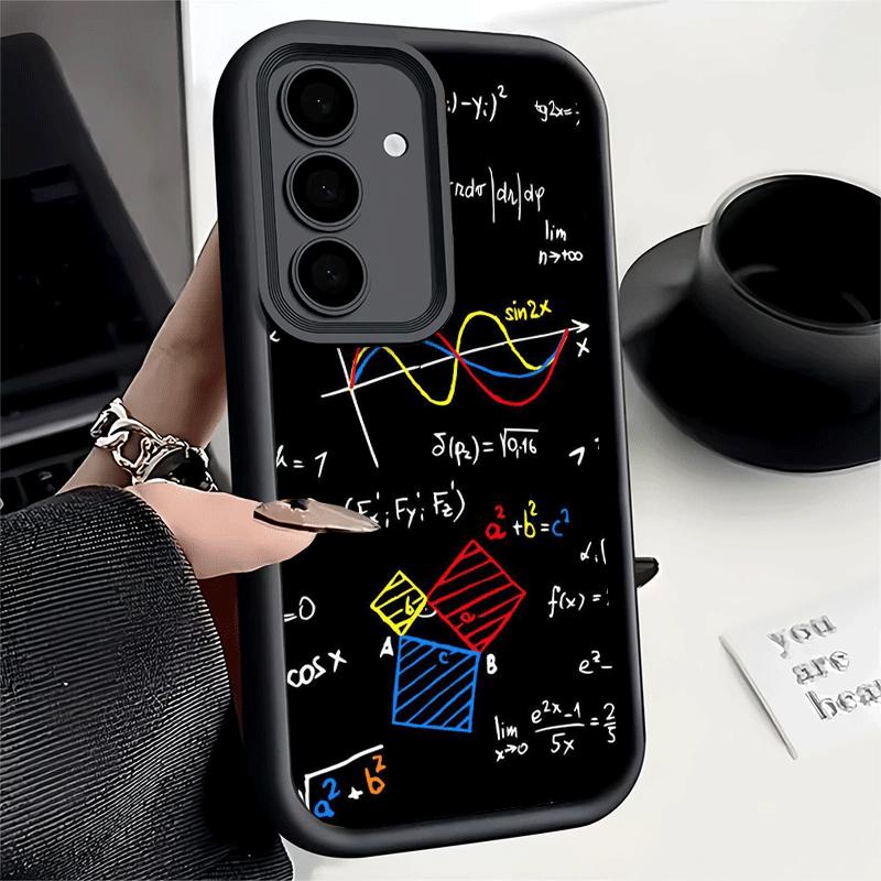 Мягкий чехол для телефона с принтом Физика Химия Математика для Samsung Galaxy A17 A16 A26 A36 A56 A15 A25 A35 A55 A14 A24 A34 A54 A13 A23 A33