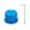 Uxcell Universal Volume and Tone Control Knob with Oval Groove Indicator for Aluminum Blue 1/4" (6mm) Guitar, Potentiometer, 4/5" (30x20mm)