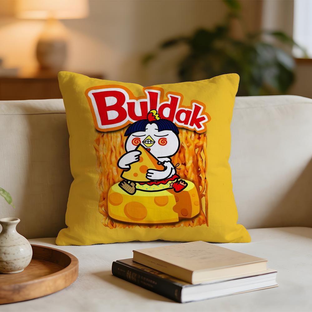 Kwaii Anime BBuldak RameSn Cushion Cover Short plush pillowcase for bed sofa carwashable
