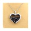 Pierres et Minéraux. Collier Saphir brut. Modèle coeur.