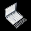 120PCS Clear Full Cover Dual Nail System Form UV Gel Acrylic Nail Art Mold Artificial Nail Tips with Scale for Extension