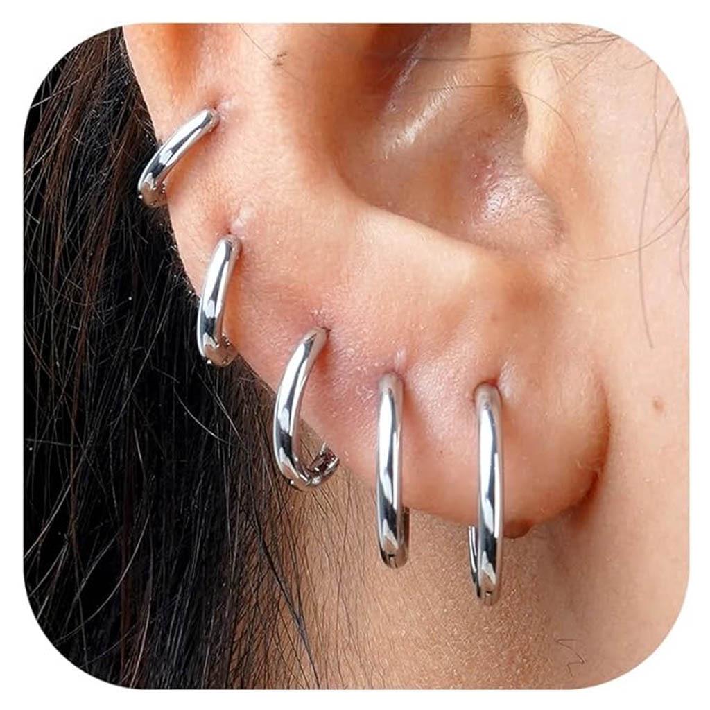 Stainless Steel Hoop and Stud Earrings: Thick, Thin, and Coil Styles