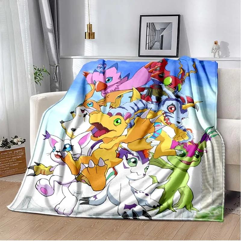 Японский Мультфильм D-Digimon Плед для Дивана, Похода, Пикника Супер Мягкое Одеяло Постельное Теплое Милое Аниме Фланелевый Плед Подарок на День Рождения
