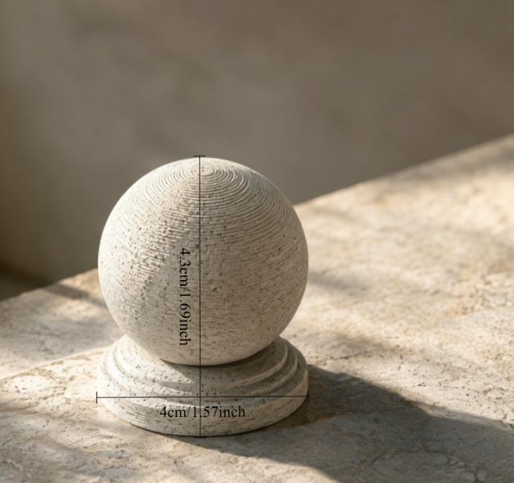 Hidden Screw Spherical Stone Storage Holder 3D Printed Multifunctional Tabletop Organizer Stylish Decor for Home & Office Desk
