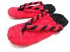 Cloth Twisted Red and Black Combination Size S [Warajigumi] Sandals, (KJ-15B), (22cm)