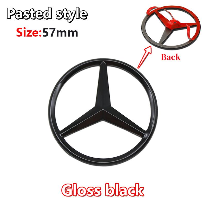 CRX1 52mm 57mm Pins Sticker Car Steering Wheel Emblem Badge For Mercedes Benz C E S Class CLA CLS W212 W205 W204 Styling Accessories