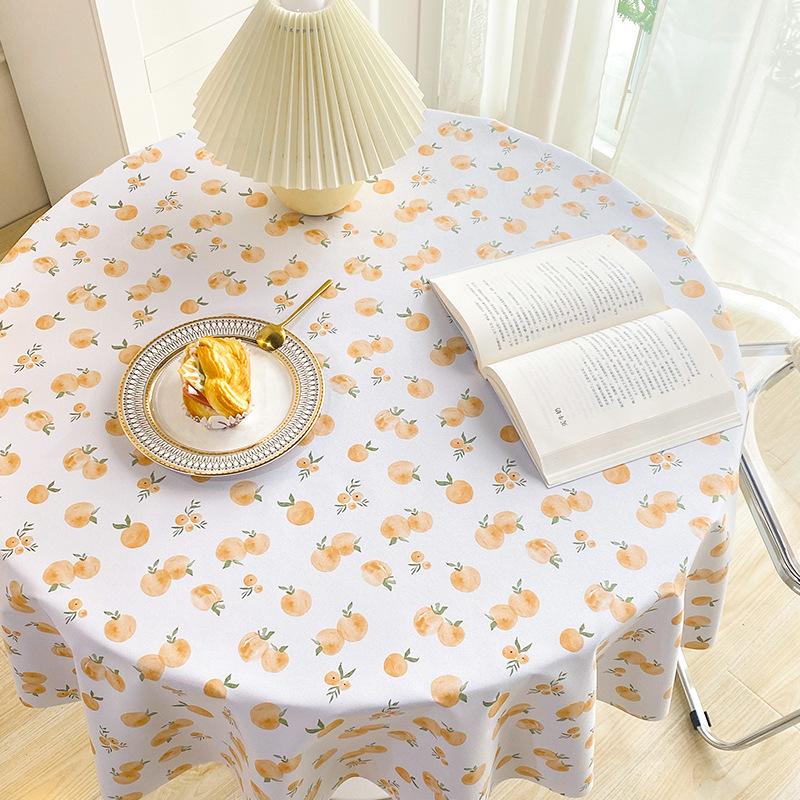 Водонепроницаемая ПВХ скатерть, маслостойкая, легко моющаяся, круглая скатерть с принтом, накладка на стол, скатерть для кухни, сада, столовой, свадьбы