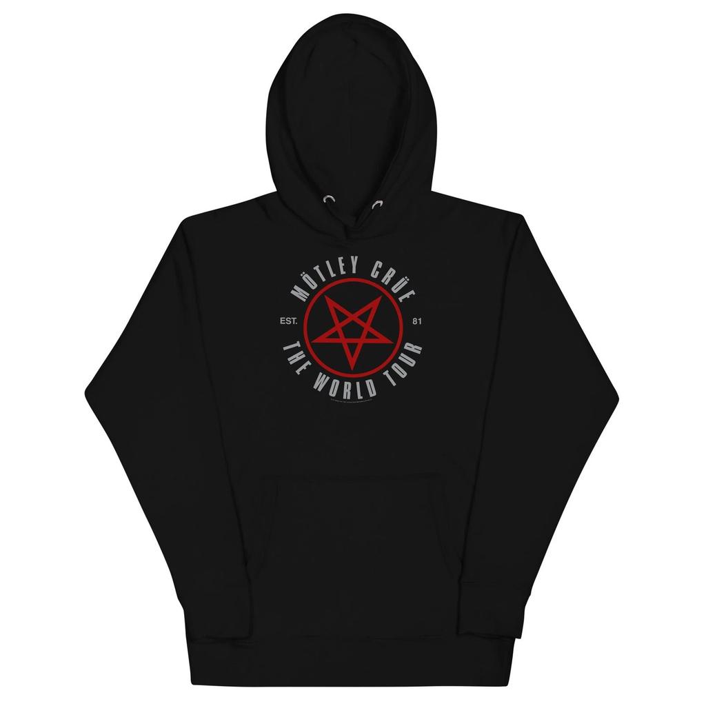 Motley Crue - The World Tour Hoodie Sweatshirt Black New