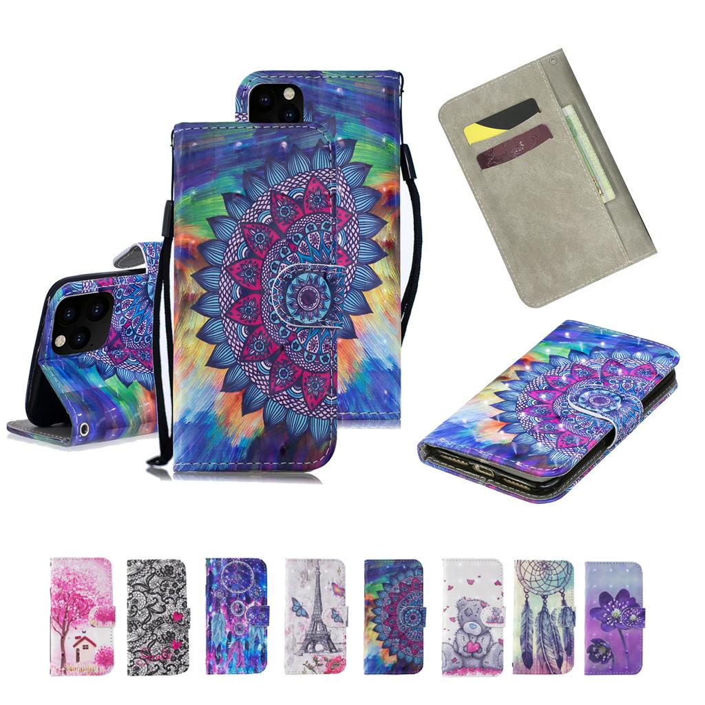 3d Flip Leather Case For Samsung Galaxy S10 S20 Note 10 20 Plus Ultra Lite Fe S10e J2 Core 2020 M31s M11 Book Cover Painted