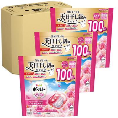 Средство для стирки Bold Laundry Detergent Gel Ball 4in1 Gorgeous Ohisama и Premium Blossom Scent Refill 100 шт. x 3 пакета [Большая емкость] [Коробка для продукта]